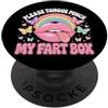 Please Tongue Punch My Fart Box Rainbow Lips PopSockets PopGrip Adesivo