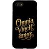 Romantic Latin Language Custodia per iPhone SE (2020) / 7/8 Omnia Vincit Amor Latin Love conquista tutti