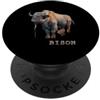 Bison Fluffy Buffalo Admirer Shirts Buffalo Retro Bisonte Animale PopSockets PopGrip Adesivo