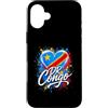 DR Congo Pride Studio Custodia per iPhone 16 Plus I Love RD Congo Flag Heart Congolese Pride Viaggio per le vacanze
