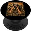 Giant Raccoon Laser Eyes Vintage Kaiju T Panda Kaiju Trash vintage con occhi laser a forma di procione gigante PopSockets PopGrip Adesivo