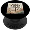 National Park Joshua Tree Vintage Califo Joshua Tree National Park Line Art Vintage Camping Escursioni PopSockets PopGrip Adesivo