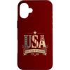 Freedom Floral Designs Custodia per iPhone 16 Plus Design floreale vintage USA per 250 anni di libertà 1776 2026