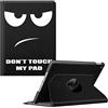 FINTIE Rotating Custodia per iPad 10.2 Pollici 2019 con Built-in Pencil Holder - 360 Gradi di Rotante Cover Protettiva Case con Auto Sonno/Sveglia Funzione, Don't Touch