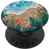 Coastal Paradise Collection Spiaggia Tropicale Onde Oceano Paradiso Costiero Estetica PopSockets PopGrip Adesivo