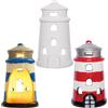 Baker Ross VC169 Portacandele in ceramica per il faro - Confezione da 2, Portacandele per il faro da dipingere