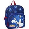 mybagstory - Zaino Sonic blu 29 cm - Leggero e resistente - Spallacci regolabili imbottiti - Tasca principale, tasca frontale e tasche in rete - Ideale per asilo, tempo libero o uscite per bambini