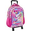 Clondo Julian Ross Unicorno Con Gelato Zaino Trolley Staccabile Per La Scuola Elementare, Bambino e Bambina, Schienale e Spallacci Rinforzati, 33x15x43h