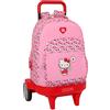 safta HELLO KITTY - Zaino grande con ruote, Compact Evolution, rimovibile, ideale per bambini di diverse età, comodo e versatile, qualità e resistenza, 33 x 22 x 45 cm