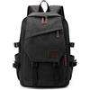 SONARIN Tela Zaino Uomo,Grande Capacità Moda Borsa Casual Zaino Porta PC 15,6 Pollici Zaini Lavoro Portatili Zainetti per Scuola Viaggio Quotidiano(Nero)