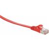 Markenlos Cavo patch RJ45 U/UTP, con cavo grezzo CAT.7, 3 m, rosso