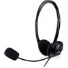 Ewent EW3568 Cuffia con microfono Cablato a Padiglione Musica e Chiamate USB tipo A Nero