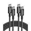 Anker Cavo USB-C da 100W Anker, [2 pezzi, 1,8m] Cavo di ricarica rapida USB-C a USB-C, cavo di ricarica USB-C con tecnologia PD 3.0, compatibile con iPhone 17 Pro Max/16/15 e Samsung