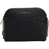 Michael Kors - Jet Set, borsa a tracolla in pelle di medie dimensioni, Nero/nero