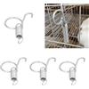 Haofy Gancio per Porta Gabbia per Conigli in Metallo - 20PCS Chiusura a Molla per Dito per Fissaggio Fattoria e Animali da Compagnia (B)