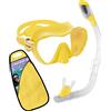 Cressi F1 Small & Minidry - Combo Set Maschera e Snorkel per Bambini 7/13 Anni
