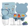 MumEZ Ciuccio Frutta Neonati - Ciuccio per Alimenti Neonati senza BPA, Ciuccio per Frutta Neonati, Ciuccio Neonato 0-3 Mesi, Ciuccio Frutta Allevia il Dolore alle Gengive (Blu)