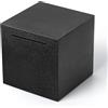 KFDDRN Salvadanaio nero in acciaio inox, non apribile, 12 x 12 cm, deve aprire, rompere, monete e banconote Money Box Salvadanaio per adulti e bambini