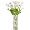 Corkwaw 6 fiori finti di papavero artificiale in seta, 60 cm, fiori finti in seta sintetica al tatto per Pasqua, festa della memoria, decorazioni da tavola, centri, colore bianco