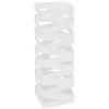 Arreditaly Portaombrelli In Acciaio Zincato Con Intarsi Decorativi Porta Ombrelli Vaschetta Scolapioggia 2 Ganci Removibili Base Antiscivolo per Ingresso Casa Ufficio Design Moderno 49 x 15.5 x 15.5 Cm (Bianco)