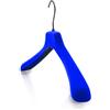 Kiroplast 15 Grucce Velluto Appendini Capospalla Floccato Antiscivolo Stampelle Ometti Cappotti Giacche 42cm (Blu Elettrico)