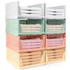 Diealles Shine Organizer Armadio Cassetti, 8PCS Impilabili Pieghevoli per Guardaroba, Plastica Cassettiera per Armadio per Casa, Camera Da Letto, Cucina(Colore)
