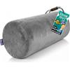 DYNMC you Cuscino cervicale con rivestimento, sviluppato con fisioterapista, in memory foam di media rigidità, 15 x 40 cm, rullo per ginocchia, rotolo di supporto, rivestimento in velluto morbido, certificato