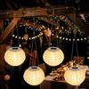 Spetebo Lanterna solare a LED rotonda, 12 cm, in nylon, set da 4