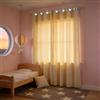 CHBIN Tende per Interni Moderne 66 x 200 cm Termiche Isolanti, Anti-Rumore, Morbide, Ideali Trasparente con Occhielli 1 Pezzi per Camera da Letto Salotto Camera e Interni, Color Crema