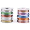 PH PandaHall PandaHall 10 rotoli di filo metallico da 0,3 mm, filo per ricamo a macchina, a 3 strati, cordoncino macramè, filo da cucito per merletto a tombolo, quilting, braccialetto dell'amicizia, creazione di