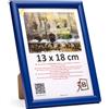 3-B Cornice per foto Maui, blu scuro, 13 x 18 cm, cornice in legno, cornice per foto, cornice per ritratto con vetro acrilico