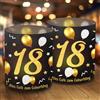 Epokus 18compleanno Portacandele da tavolo 18, decorazione nera oro per lumini o candele, Bist