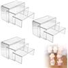 SZHUGEKI 9 Pezzi Espositore in Acrilico, Alzate per Buffet, 3 Dimensioni Scaletta Esposizione per Gioielli, Modellismo Collezione, Dessert, Cupcake
