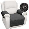 DUJUIKE Impermeabili Copripoltrona Relax Reclinabile, Fodera per poltrona relax reclinabile, Copridivano antiscivolo per protezione divano (Nero, 3 Pezzi (2 Pezzi 48 X 58cm + 1 Pezzi 58 X 89cm))