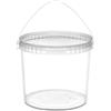 Garronda Secchio con Coperchio 5 L per la conservazione di Prodotti Alimentari e chimici 50 Pezzi Trasparente GD-0072