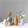 QBMYCN Set di 4 vasi in ceramica,vasi in ceramica per la decorazione domestica,vaso decorativo per erba di pampa e fiori secchi,tavolo,libreria,mensola del camino (‎Beige,blu,arancione,bianco)