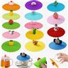 Guidre 14 Pezzi Copri Tazza Silicone Alimentari, Riutilizzabili Coperchi per Tazze in Vetro di Silicone, Coperchi per Tazze Anti Polvere per Caffè Boccale di Birra Bicchieri Casa all'Aperto