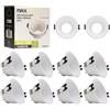Maxled, Light is Led! 10 Pezzi Cornice Faretti LED Incasso GU10 Portafaretto Incasso Foro Φ83mm per LED e Alogeno Portalampade GU10 Rotondo Bianco PC Dimensioni: Ø93mm x 55mm
