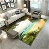 PEIHUODAN Tappeto Da Soggiorno Palme Spiaggia Tappeto Da Salotto In Spugna Di Flanella Tappeto Tappeto Da Camera Da Letto Da Uomo Con Paesaggio Da Spiaggia Lavabile Antiscivolo Runner Carpet (A,80x160 cm)