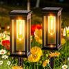 Yorezcop Luci Solari da Giardino, 2 Pezzi Lampade Solari da Giardino, 800mAh IP65 Impermeabile Luci per Esterno, Auto on/off per Cortile Prato Passerella Decorazione