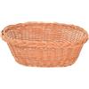Aqbau Cesto portaoggetti ovale in vimini - cestino per scaffale, cestino intrecciato a mano, per pane, frutta, decorazione e cucina, colore naturale, per conservare e organizzare (L: (30,5 × 21 × 11 cm)