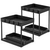Frilla Organizer Sottolavello Cucina 2 Livelli Estraibile 21 x 40 x 36 cm, Salvaspazio con Cassetto Scorrevole, Ripiani Regolabili e Ganci | SINKNOVA (2)
