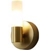 Generico Lampada da Parete Interno Moderno per Corridoio Soggiorno Striscia LED Lineare in Ottone E Vetro Satinato Oro A Doppia Luce su E Giù per Il Bagno per (1 Luce) Lampada a Muro Moderna