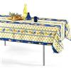 Promo Linge Tovaglia provenzale rettangolare o rotonda, antimacchia, 100% poliestere, colore: limone (blu, 150 x 200 cm)