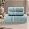 B O S A L O N I Set BOSALONI HOME Asciugamani Bagno 3 Pz, Composto da 1x Asciugamano Viso 50x100 cm + 2x Asciugamani Bidet 34x74 cm, Cotone 100% Morbido e Ultra Assorbente,Doccia, Viso (Azzurro)