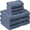 NARCISO Set Asciugamani Bagno Viso e Bidet 6 Pezzi (3 Viso 50x100cm e 3 Bidet 40x60cm) Ogni Asciugamano è Realizzato in Spugna di Cotone Alta Assorbenza, Morbido e Resistente all'Usura (Polvere)