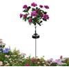Generico Fiori Per Tombe Cimiteriali - Decorazione Floreale Artificiale Da Prato | con 56 LED Colorati Fiori Artificiali Cimiteriali,Per Prato, Primavera, Ambienti Interni, Giardino, Patio, Cortile, Funerali,