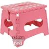 NOBILE LOVELYCARE Sgabello pieghevole altezza 22cm portata 130kg sedia salvaspazio portata gradino scaletta in plastica per adulti e bambini utile in cucina bagno garage campeggio colore rosa