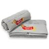 Vico Casa® Set asciugamani bagno 2 pezzi in 100% cotone/Asciugamano viso 55x100cm e asciugamano bidet ospite 40x60cm / Certificato OEKO-TEX/FANTASIA NATALE con bassotto, colore grigio