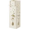 Bricozone Portaombrelli In Metallo Stand Quadrato Design Moderno Con Gatto Vaschetta Scolapioggia Removibile Ganci Per Ombrelli Pieghevoli Per Ingresso Casa E Ufficio (Bianco)